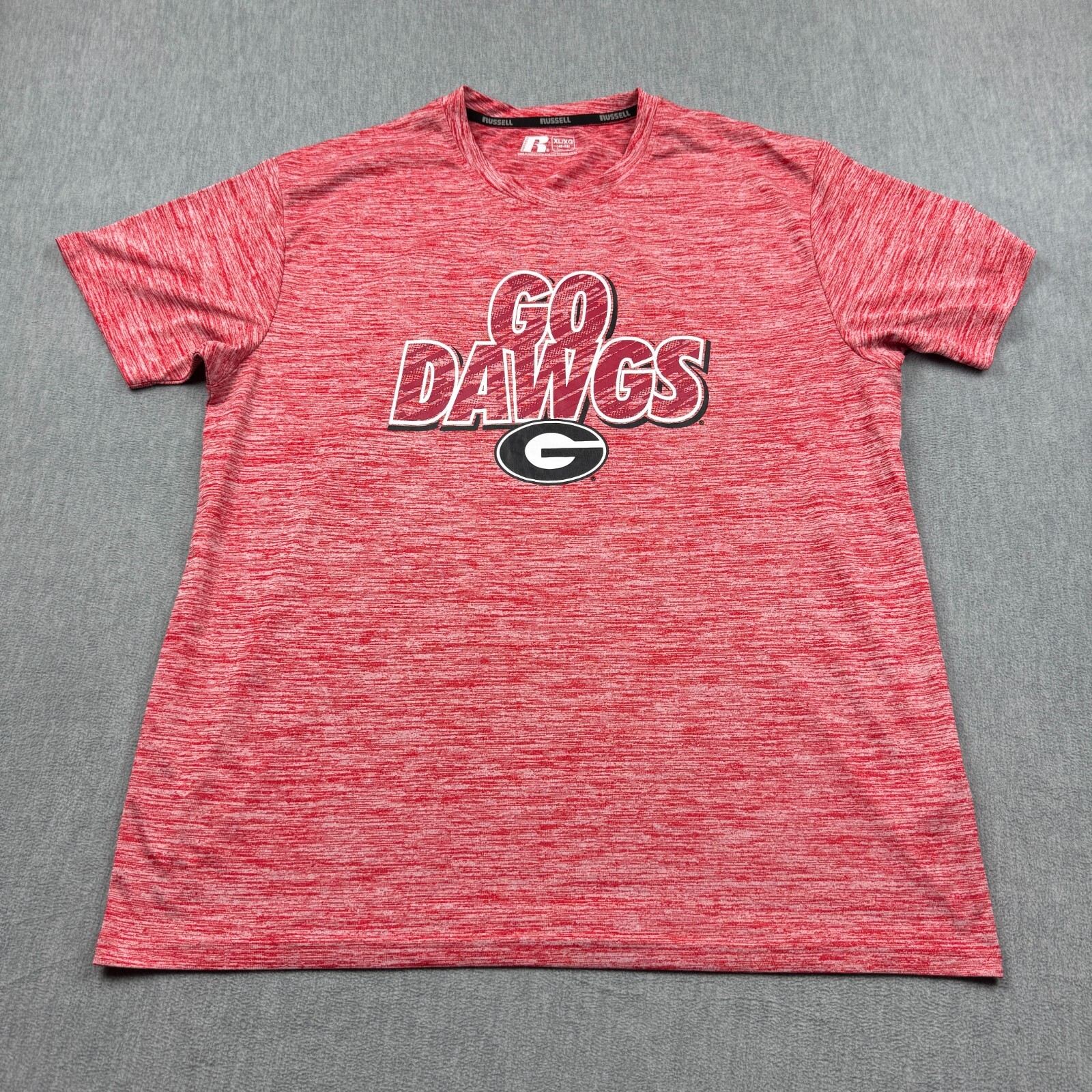 Georgia Bulldogs T Shirt Men XL 46/48 Red Go Dawgs Graphic Russell Athletics Tee gallery