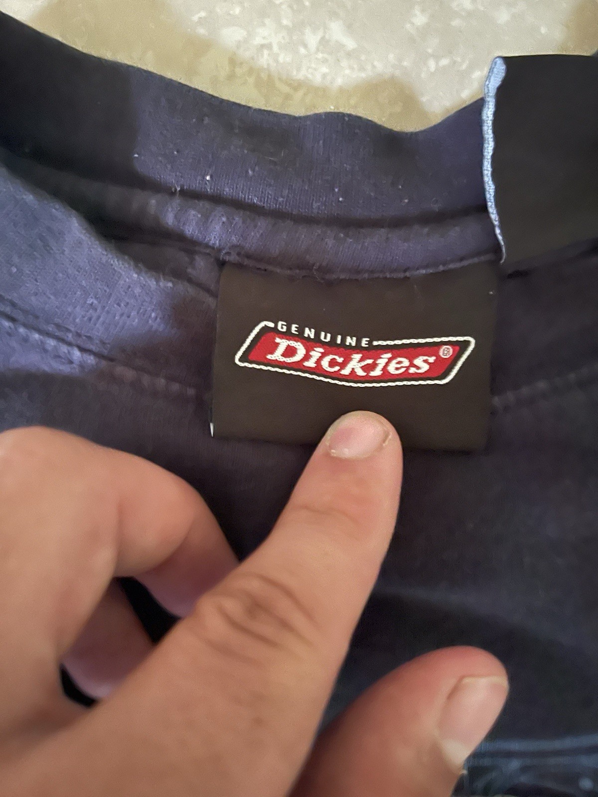 Vintage dickies Men's M Black/White Long Sleeve Crew Neck Graphic Logo Tee gallery