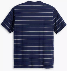 LEVI STRAUSS Levi’s Navy Blue Stripe Relaxed Fit Essential T-Shirt NEW Small