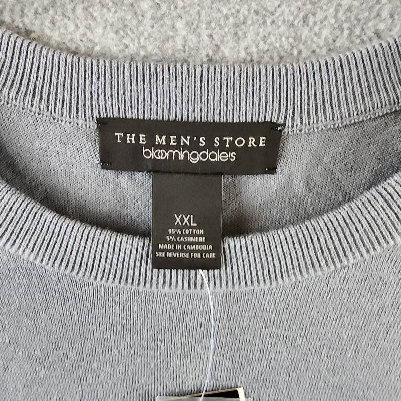 The Men's Store at Bloomingdale's Cashmere Blend Sweater Tee XXL Blue Gray S/S gallery