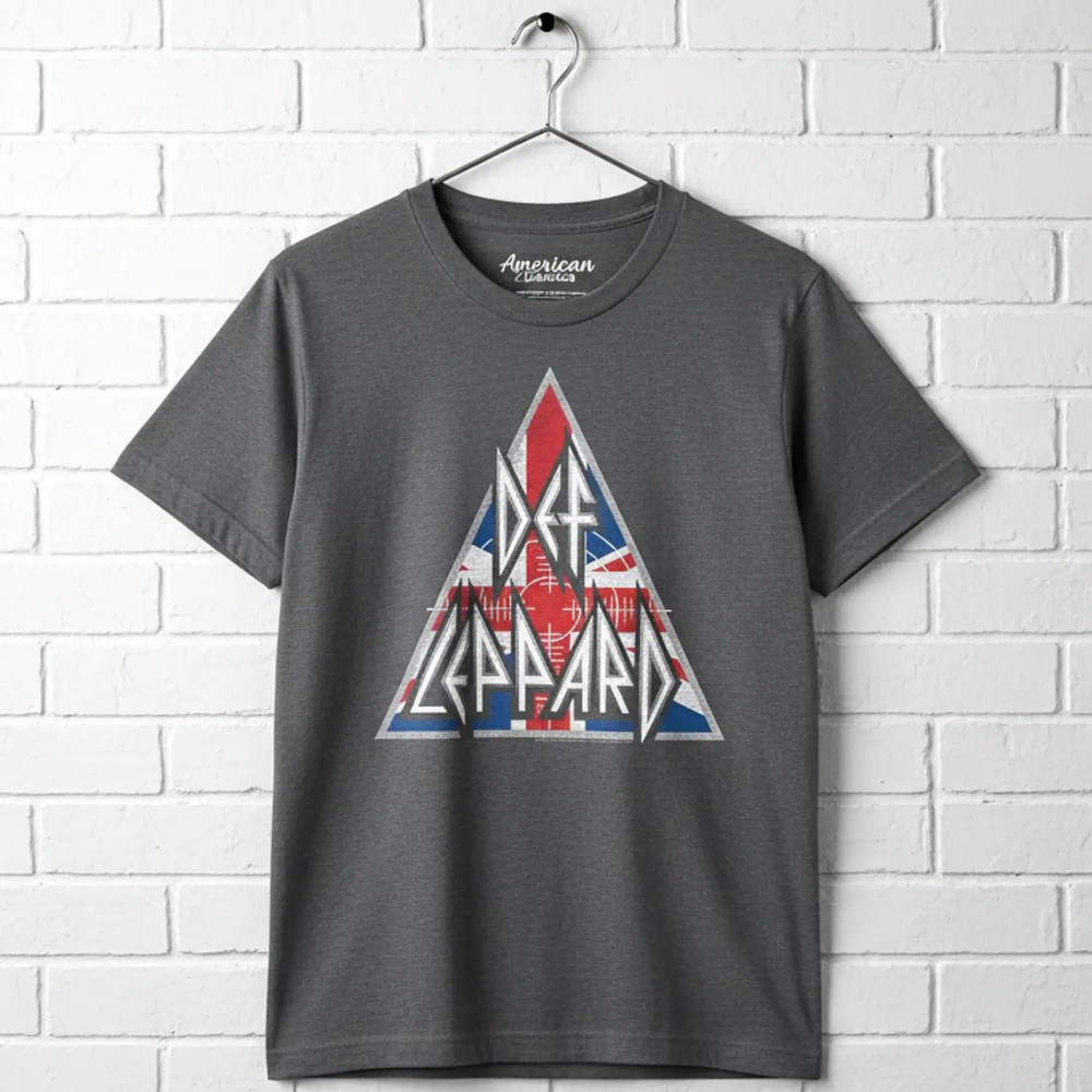 Def Leppard Union Jack Logo Men’s T Shirt