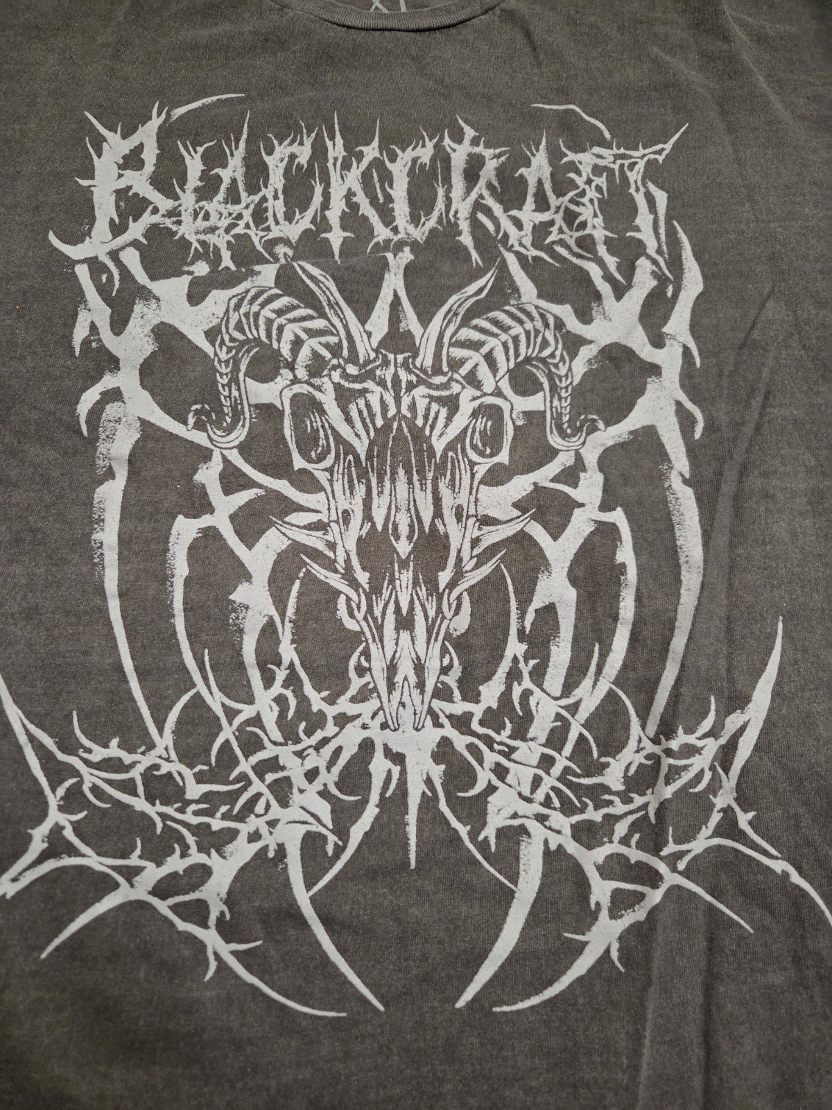 NWOT BlackCraft Cult Goat Skull Mineral Wash Tshirt Mens XL gallery