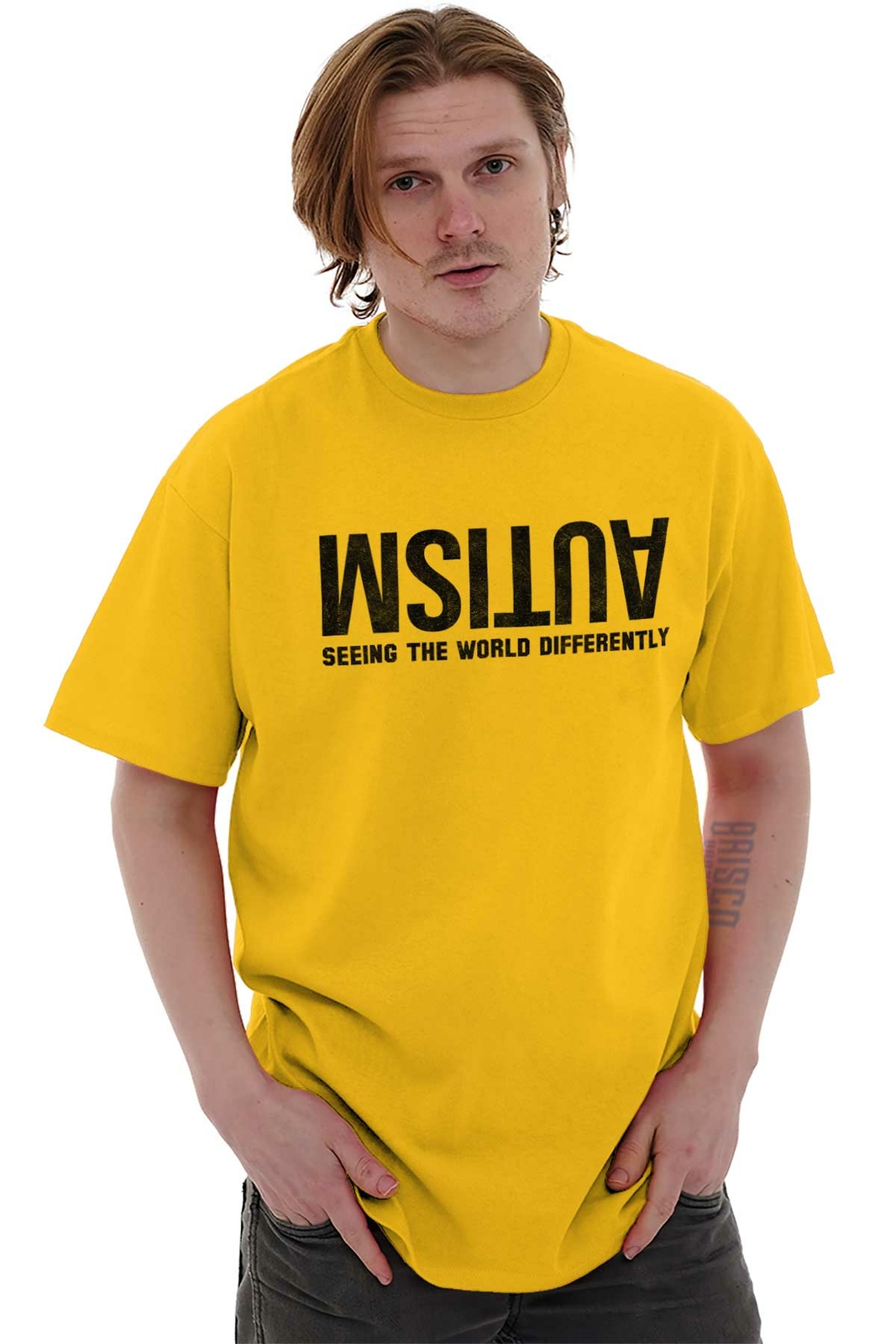 Autism Seeing The World Differently Awareness Adult Short Sleeve Crewneck Tee gallery