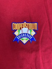 Y2K 2007 Cooperstown Dream Park 100% Cotton Red Baseball T-Shirt Size XL