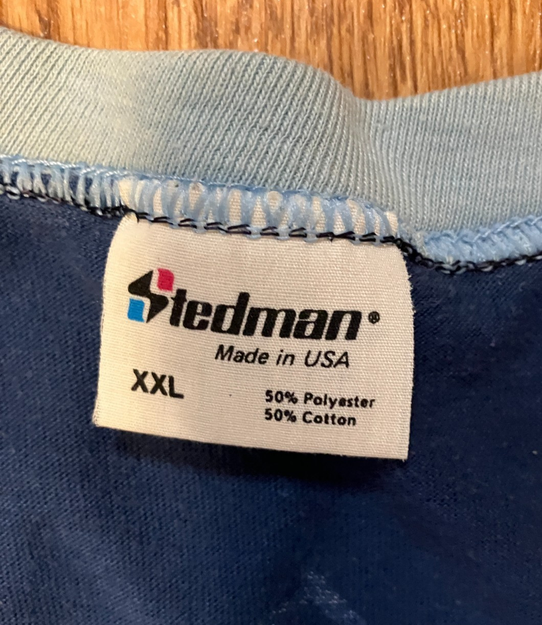 VTG Stedman Super 50 Mesh Shoulder V-Neck Shirt Farm Bureau Boone XXL USA 80's gallery