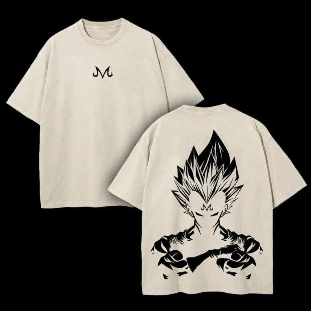 Dragon Ball 2026 New Hot Vegeta Anime Men Washed T-Shirt Harajuku Summer Cotton gallery