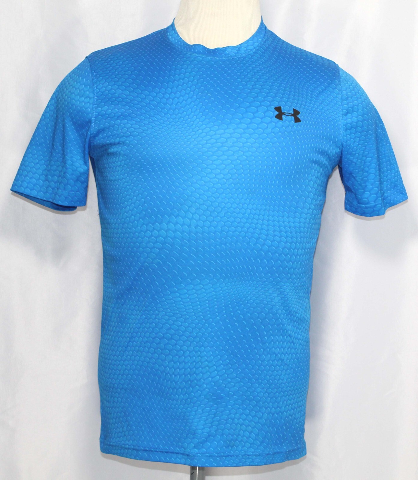 Under Armour Heat Gear UA Velocity Print Blue UPF 30 T Sirt 1266033 Mens Size Sm gallery