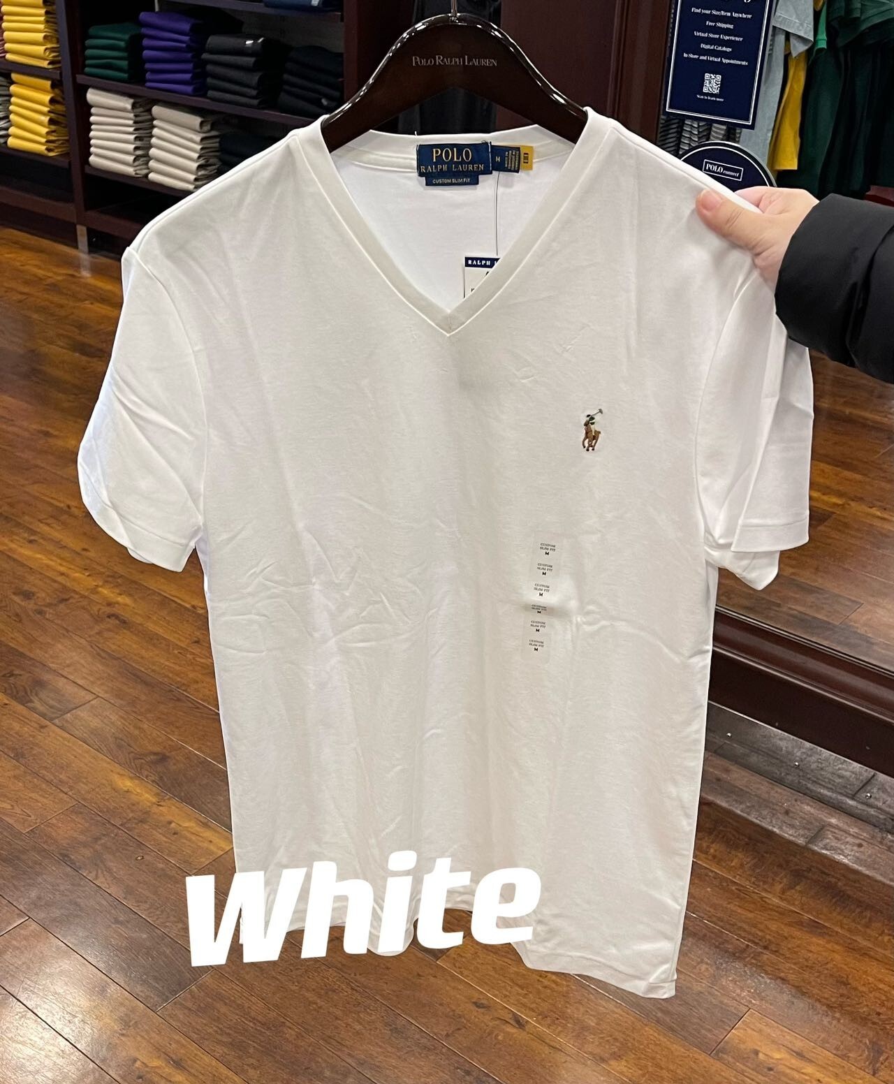 Polo Ralph Lauren Mens V neck short sleeve T shirt- Custom Slim Fit gallery