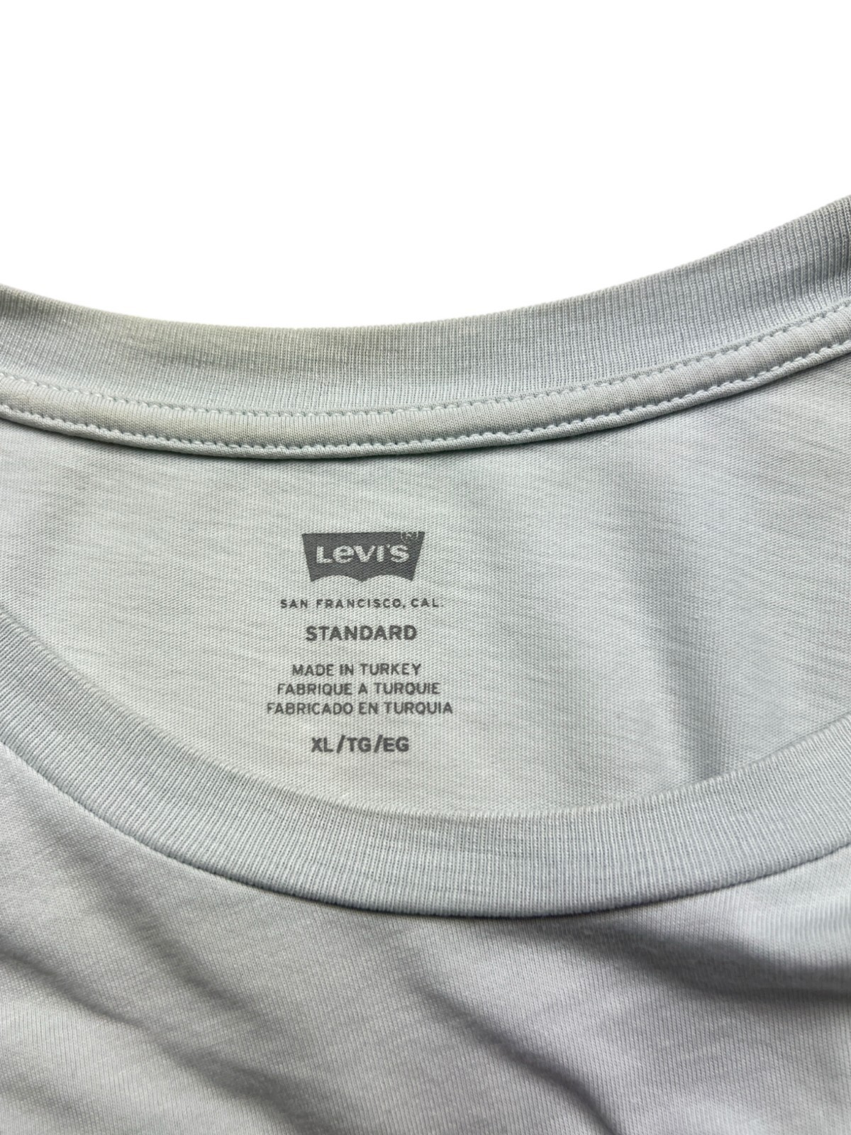 Levi's Herren T-Shirt Rundhals Kurzarm Grau Jersey Regular, Größe XL gallery