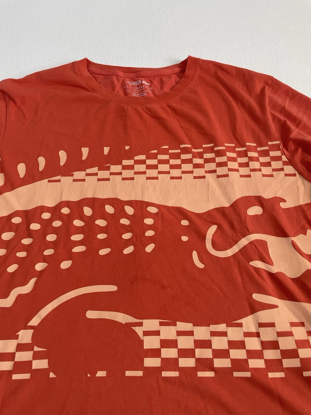 Lacoste x Novak Djokovic Shirt Mens 4XL Croc Graphic Orange Tennis Tee Outdoor gallery
