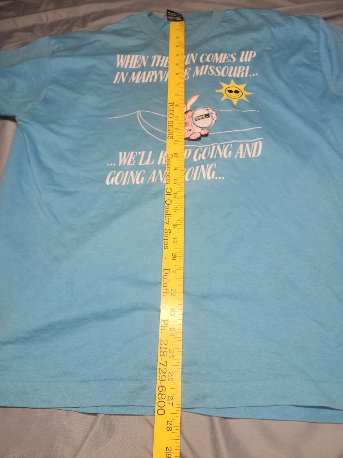 Vtg Energizer Bunny T Shirt 90s Single Stitch Maryville Missouri Double Sided gallery