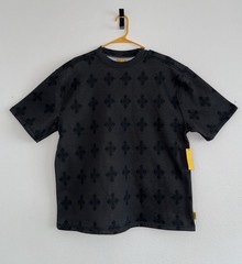 Rhyme Men’s Black M Geometric Print Crew Neck T-Shirt Short Sleeve