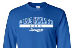 Cincinnati Ohio State T-Shirt Long Sleeve Graphic Tees Unisex Apparel Design