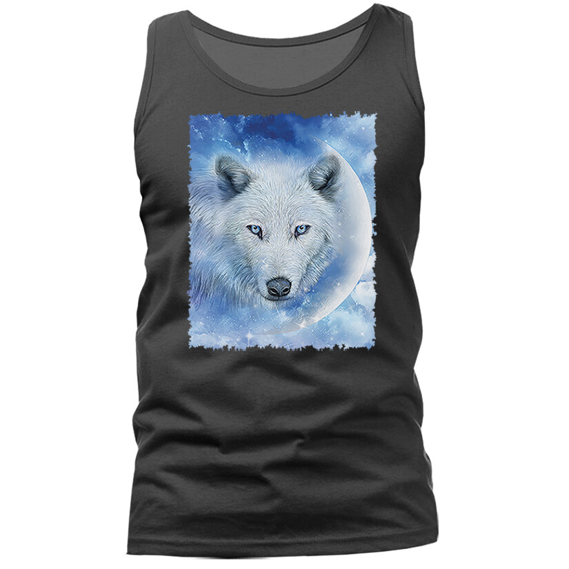 White Wolf Moon Wildlife Wilderness Outdoor Nature Animal Tank Top gallery