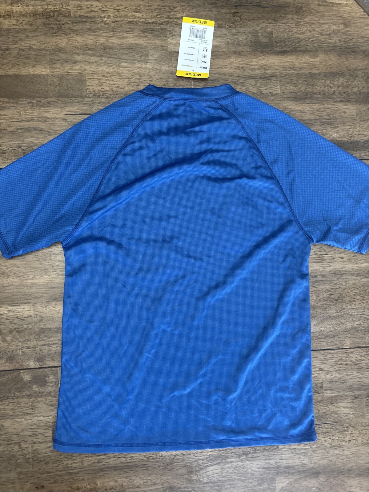 ZeroXposur Men's Medium Quick-Dry UPF 50+ Sun Protection Tee Blue NWT NEW gallery