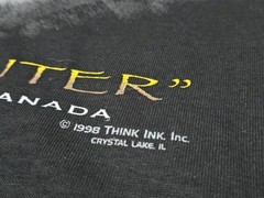 Vtg Think Ink, Inc. 1999 Bald Eagle ‘Winged Hunter’ America Black Shirt XL NWT