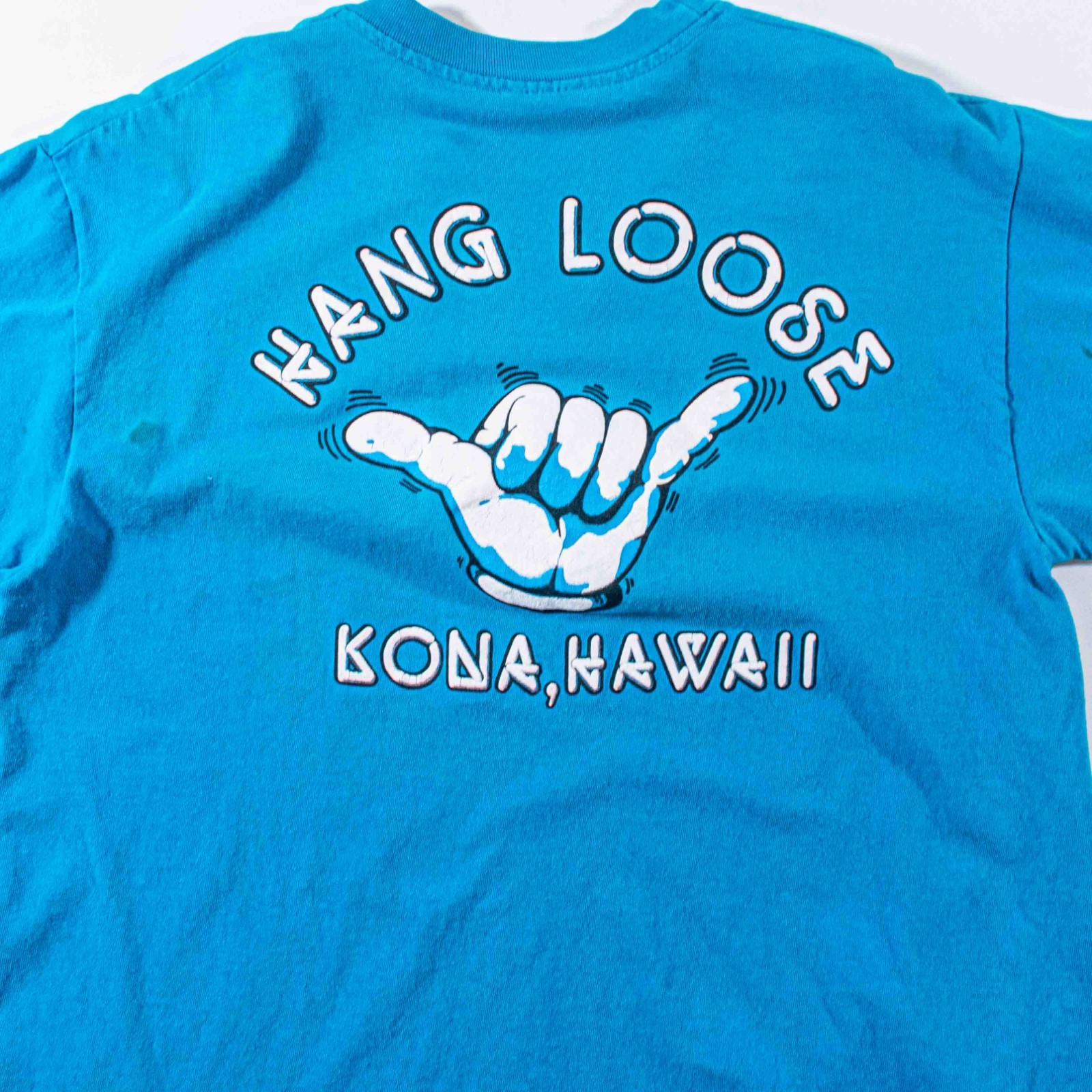Vintage Kona Hawaii T-Shirt L Sun Faded Shaka Hand Hang Loose Hanes Heavyweight gallery