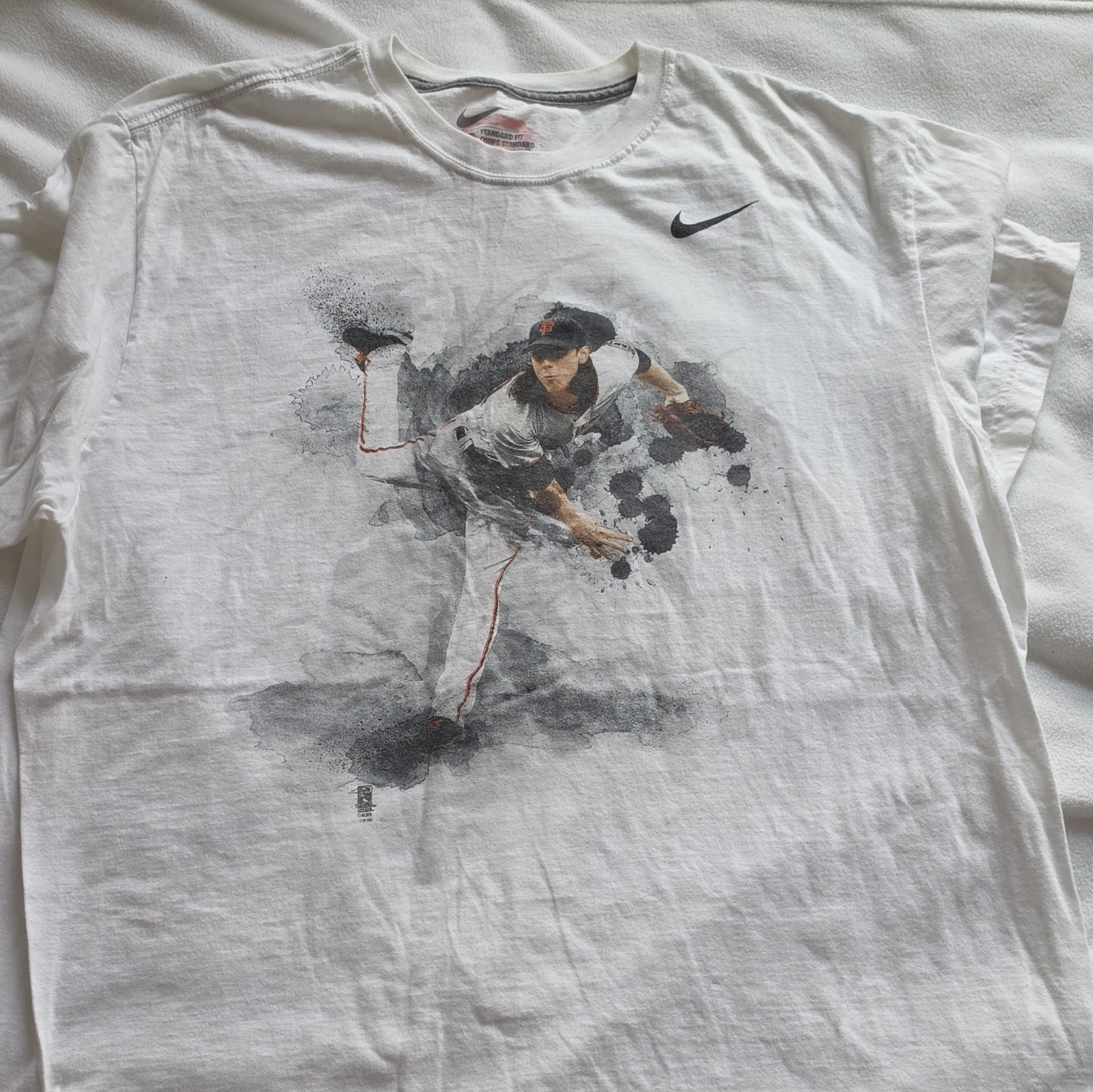 Nike Standard Fit SF Giants Baseball Pitcher Graphic T-Shirt White 2XL gallery