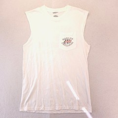 Harley Davidson Crew Neck Sleeveless Graphic Tank Top Shirt Mens Size M White