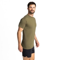 Soffe Men’s 3 Pack USA Poly/Cotton Military Tee, Tan, Large