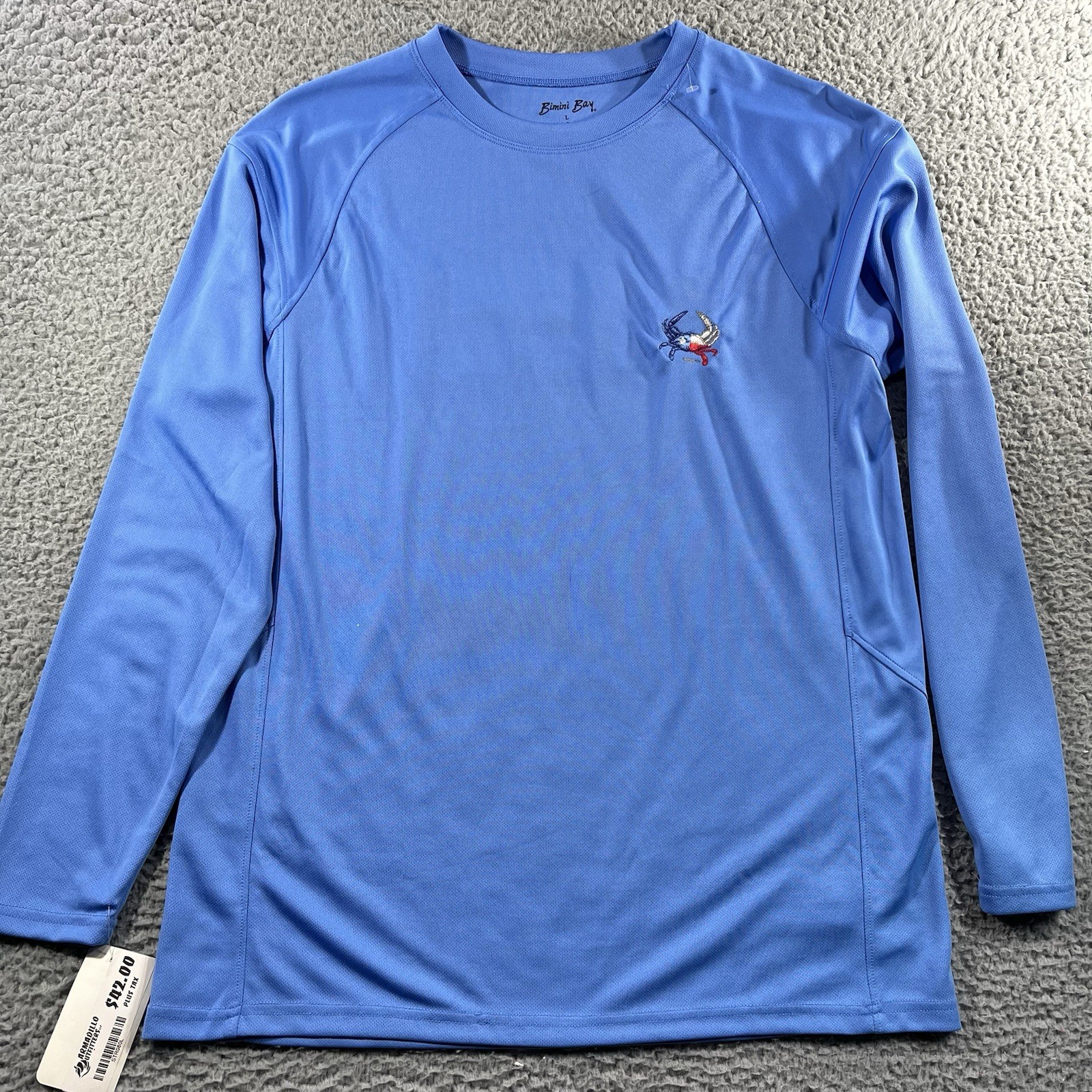 BIMINI BAY SALTWATER TEXAN SHIRT MENS LARGE BLUE FISHING TEXAS NWT NEW FISH gallery