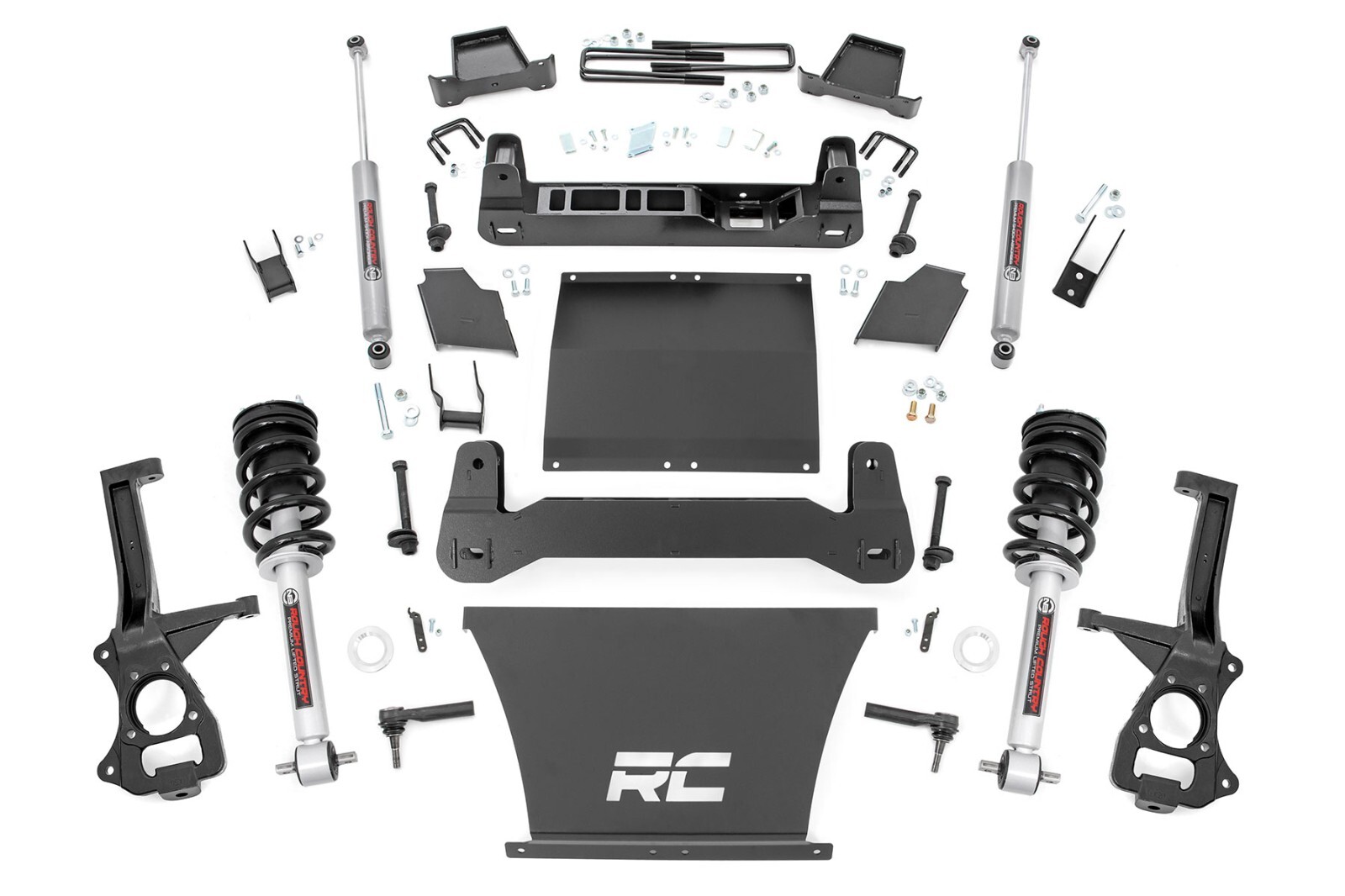 Rough Country 4″ Lift Kit with N3 Struts & Shocks for 19-24 Trailboss, AT4 1500