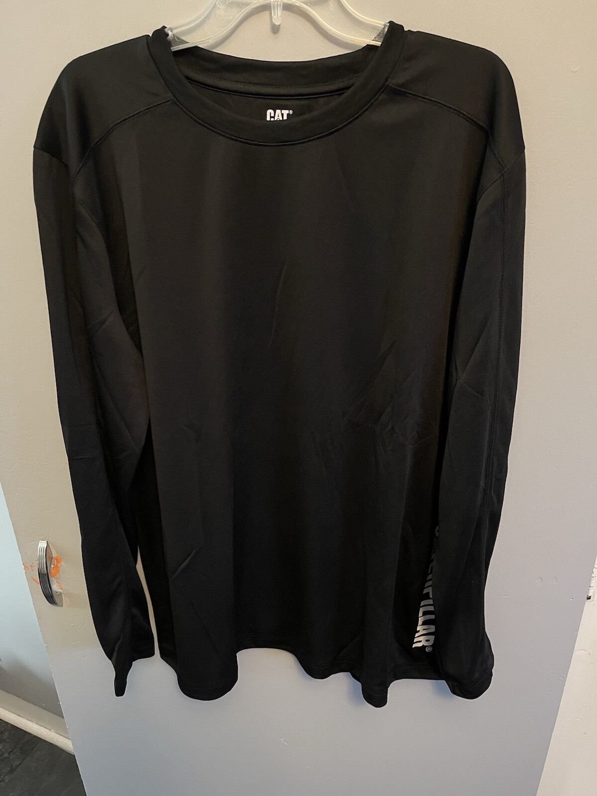 Caterpillar Coolmax Men’s NWT Long Sleeve Black Tee UPF 50 Breathable Size XL