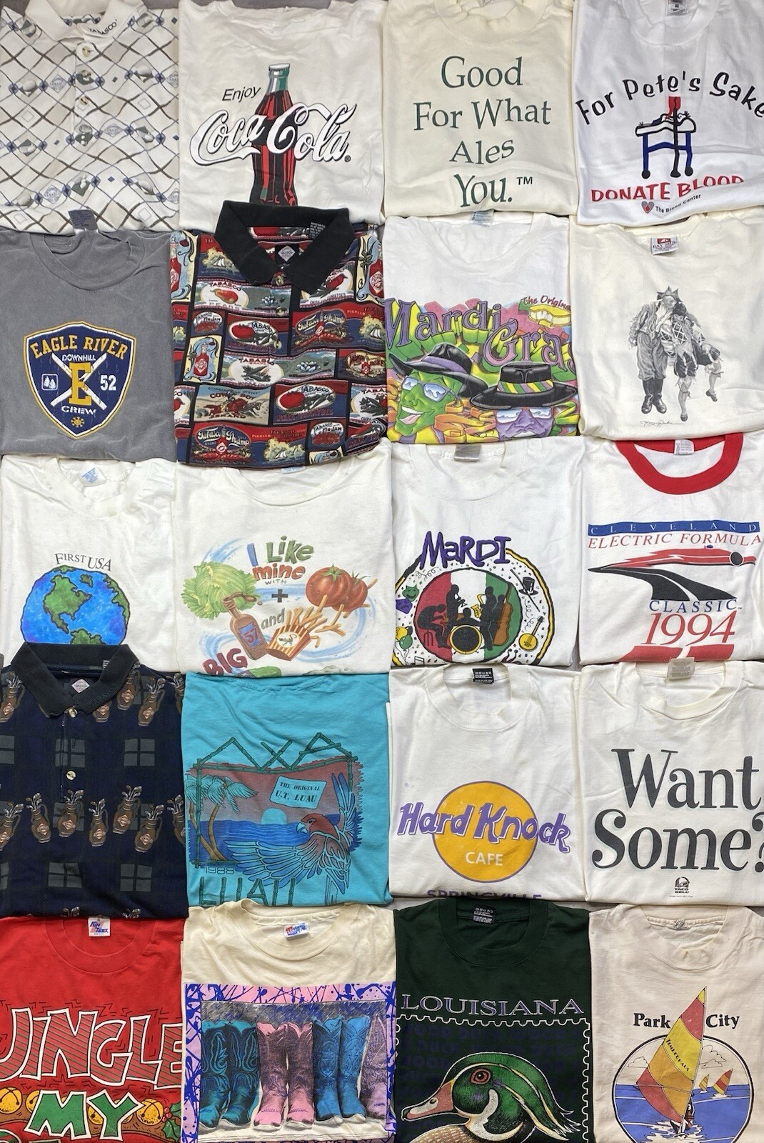 Vintage Graphic shirts Lot Of 20 Promo Funny Cartoons Sport Destinations Mix Szs
