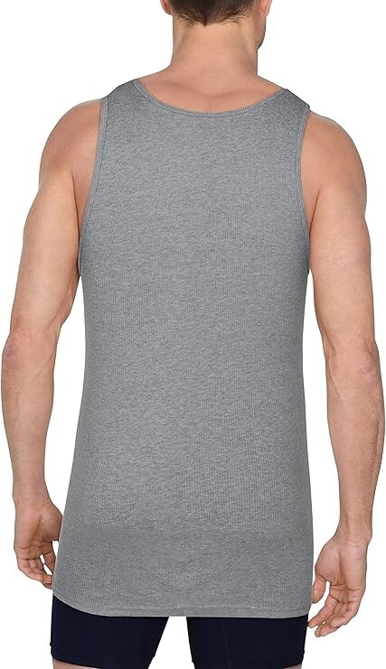 Fruit of the Loom Men's Ribbed Assorted Tank Top A-Shirts 4-Pack Small to 3X gallery