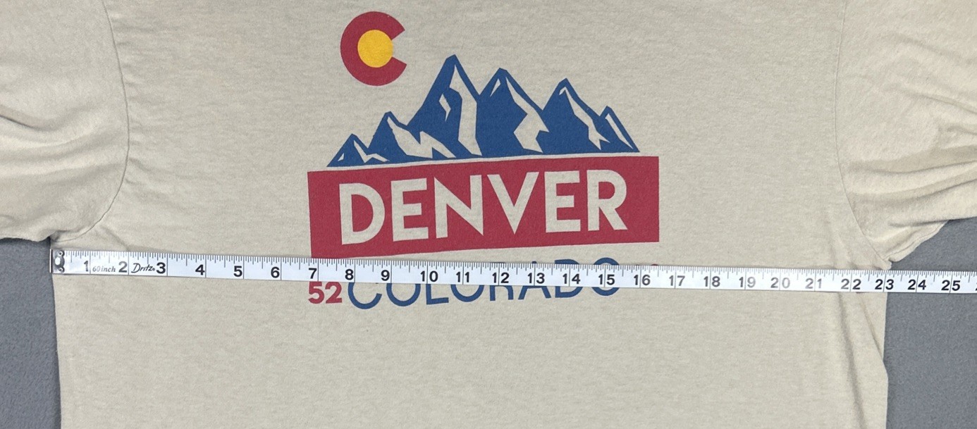 Denver Colorado 5280 Mens T-Shirt Size XL Off-White Short Sleeve gallery