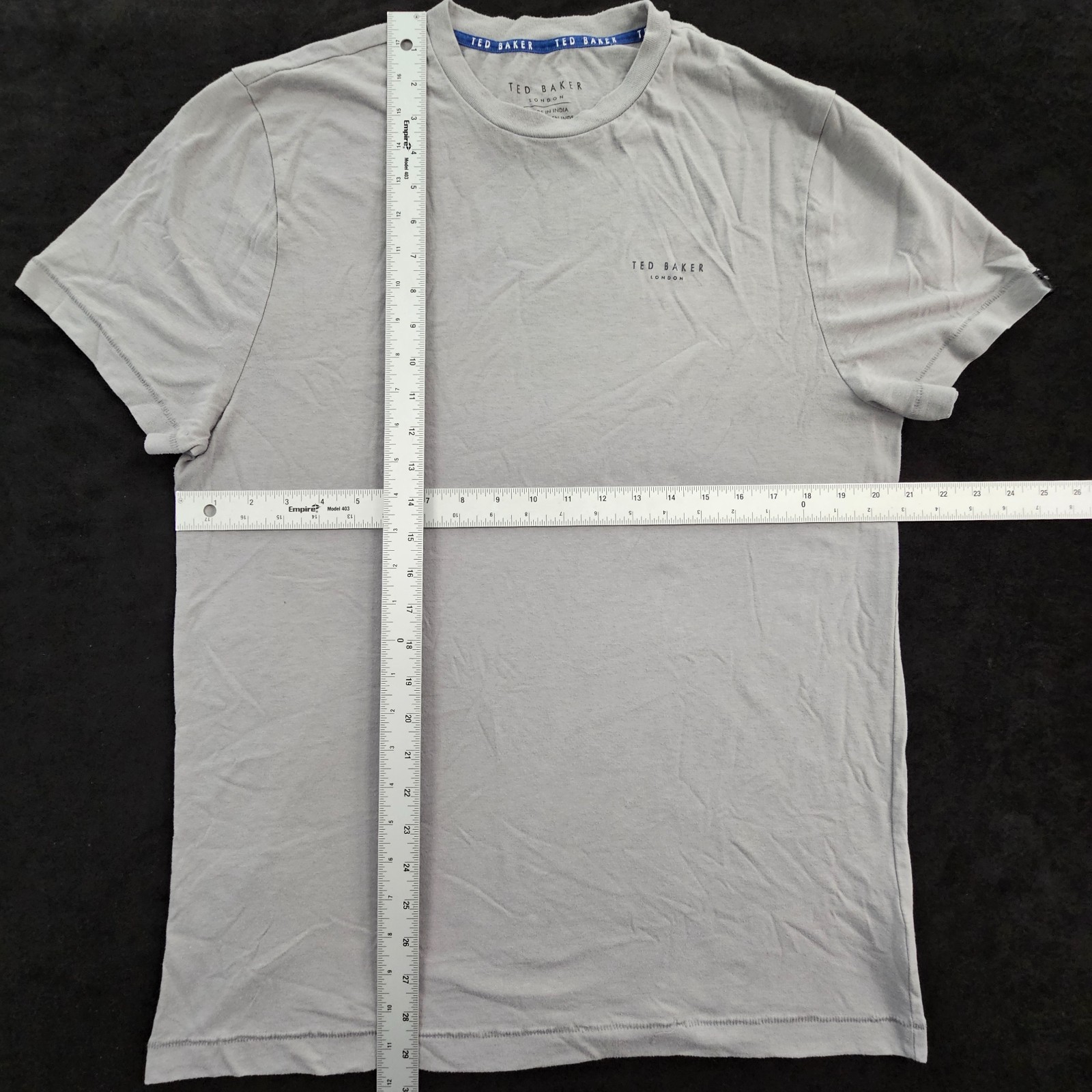 Ted Baker London Gray Short Sleeve Polyester Blend T-Shirt Men's L gallery