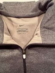Nike 1/2 zip T Shirt, Size Large, Gray, DriFit