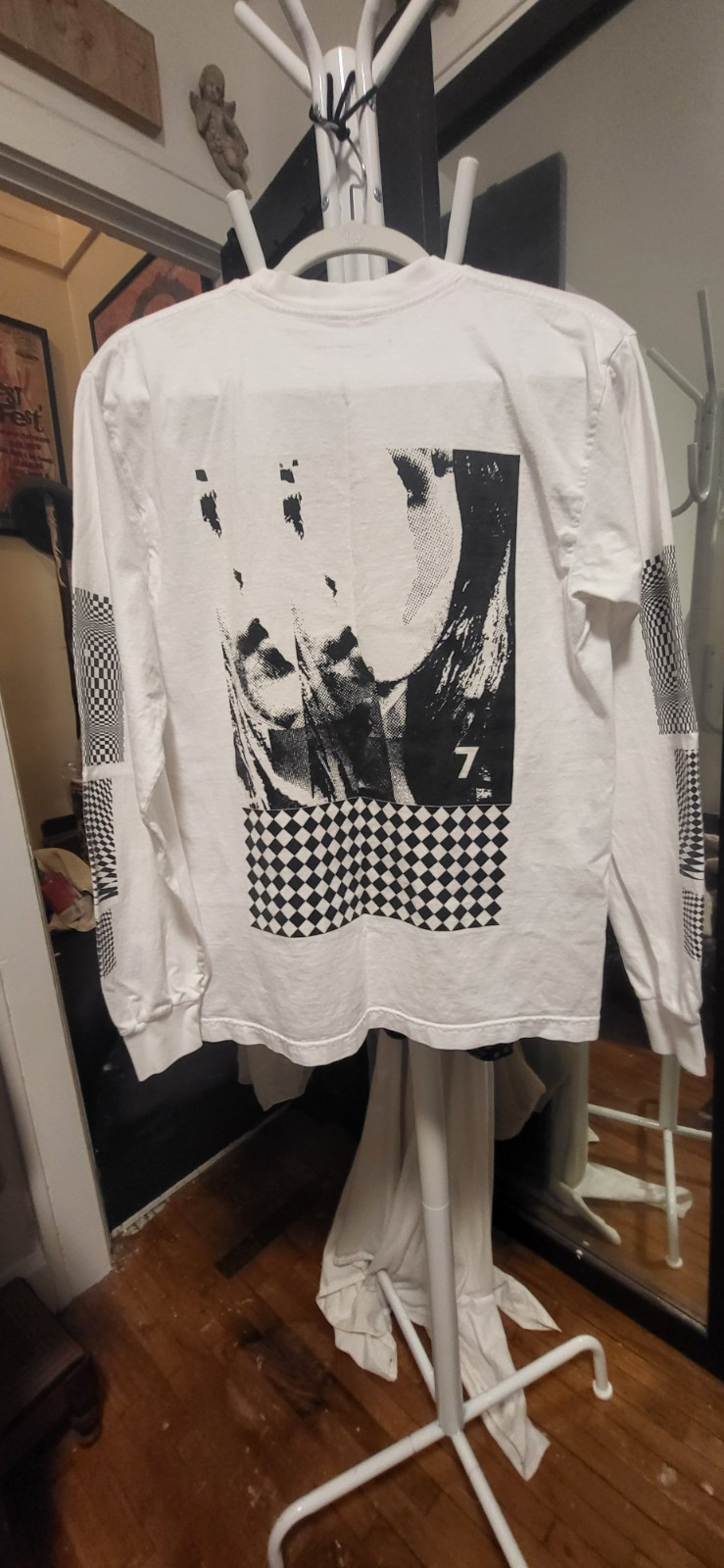 Maison De Plage | 7 Op Art White & Black Print Long Sleeve Shirt S gallery