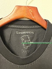 Superrradical Live Fast Die Poor Black T-Shirt Men’s Small Logo Graphic Y2K