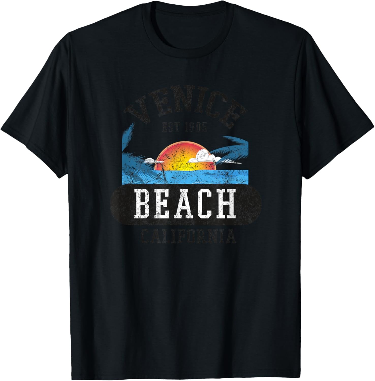Original Venice Beach California Vintage Design Novelty T-Shirt