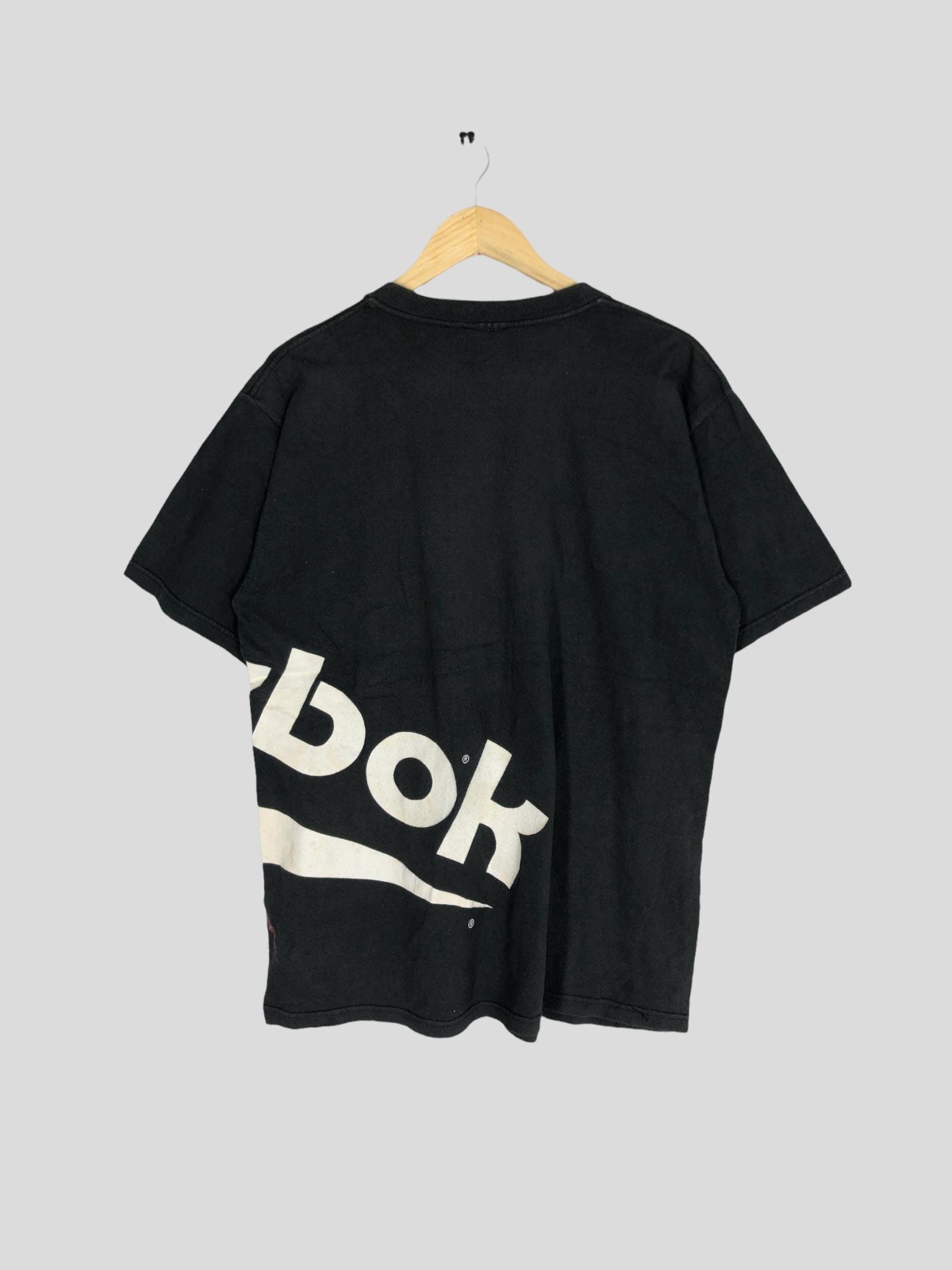 Vintage 90s Reebok Graphic Tee, Black Cotton Sports T-Shirt (Size L) gallery
