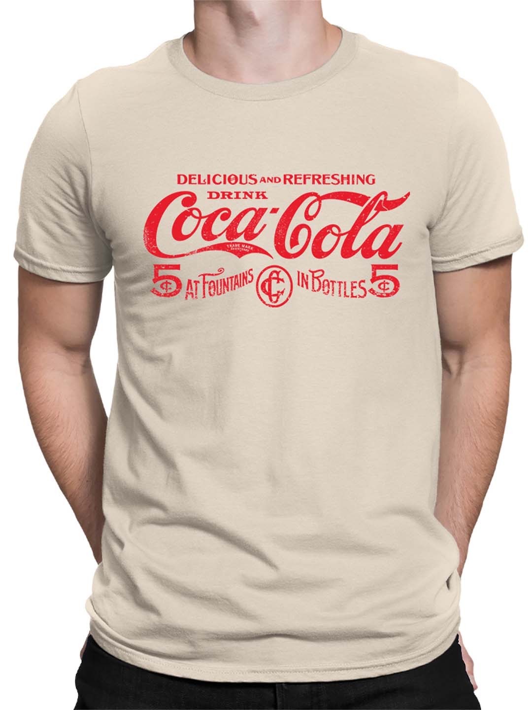 Coca-Cola Official Licensed Logo Classic 5¢ Soda Fountain Men's T-shirt gallery