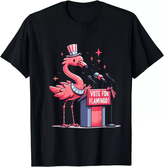 New Limited Vote For Flamingo Patriotic Funny Election T-Shirt gallery