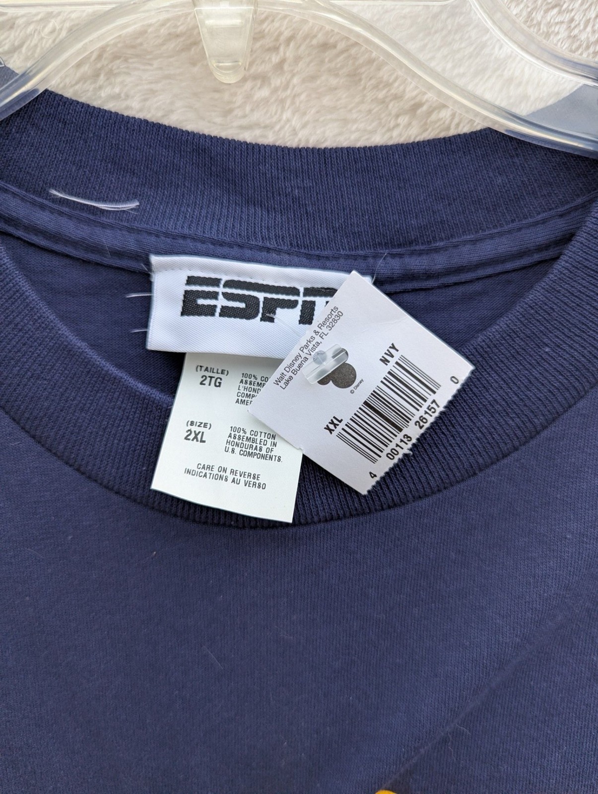 New Vintage ESPN Eat Sleep Watch T-Shirt XXL Navy Blue Disney Parks gallery
