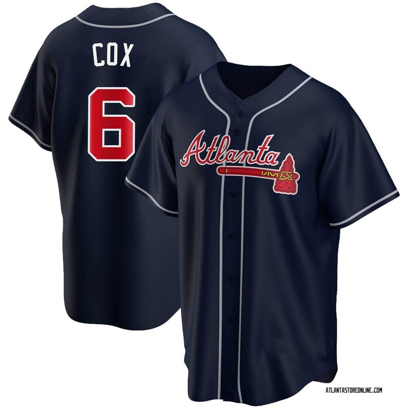 Bobby Cox #6 Men's Home Baseball Jersey Navy L453 gallery