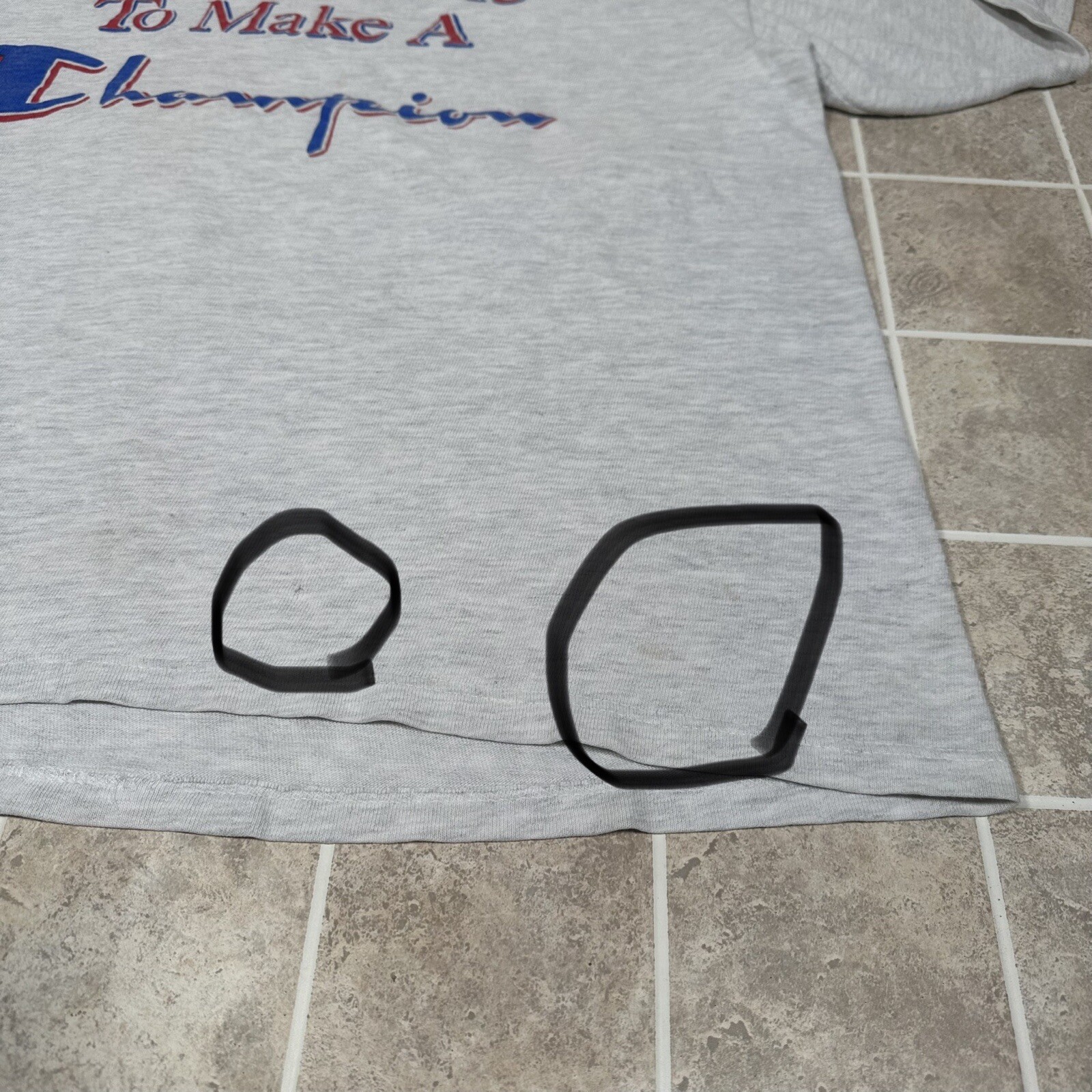 Vintage USA Made It Takes More To Make A Champion Single Stitch T-Shirt Grey XL gallery
