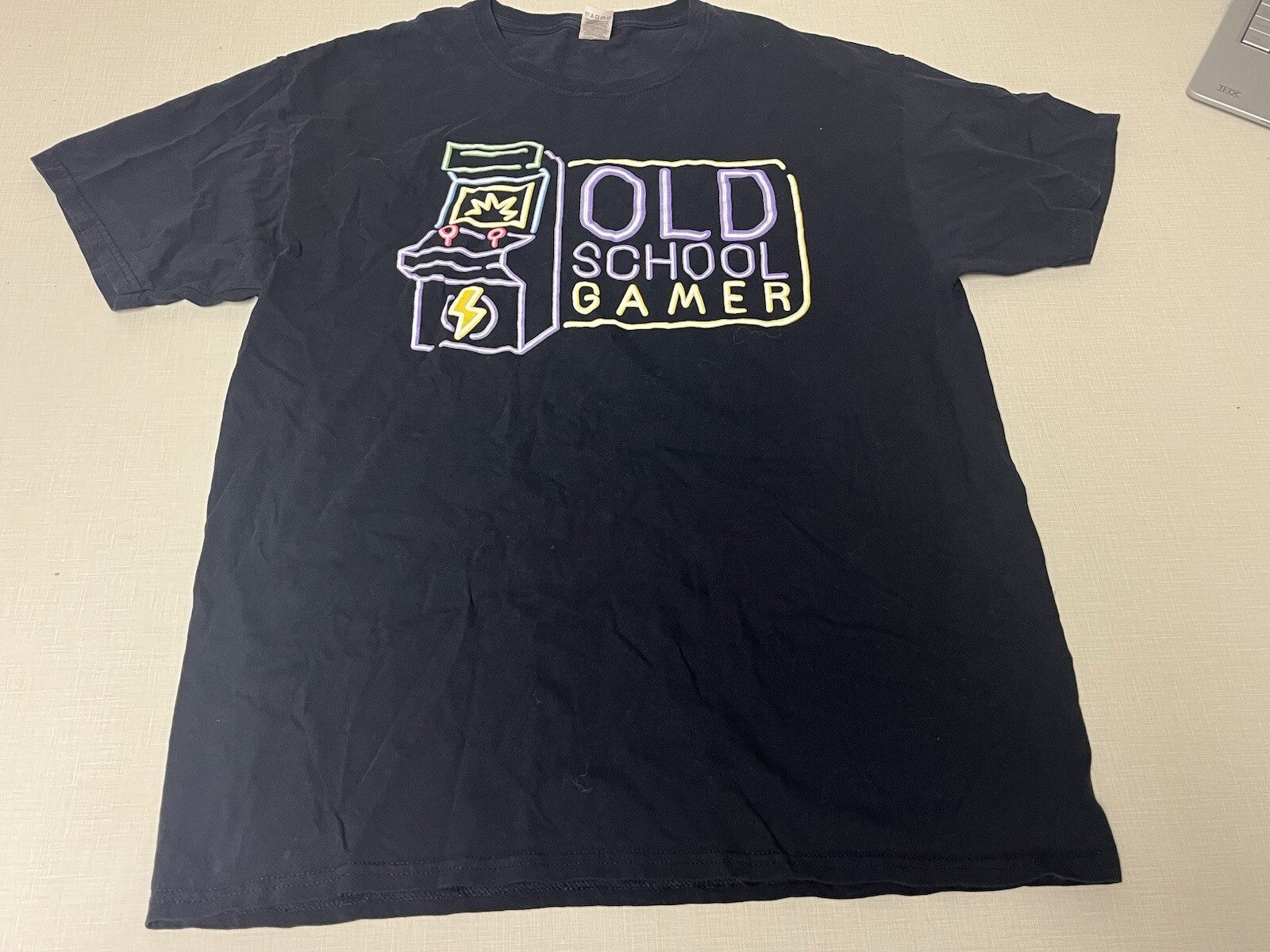 Mens Graphic Tees Old School Gamer T-shirt Clothing Gaming Gear Large