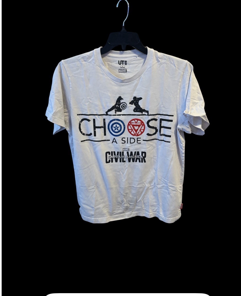Captain America Civil War Choose A Side t shirt Size L Marvel UT