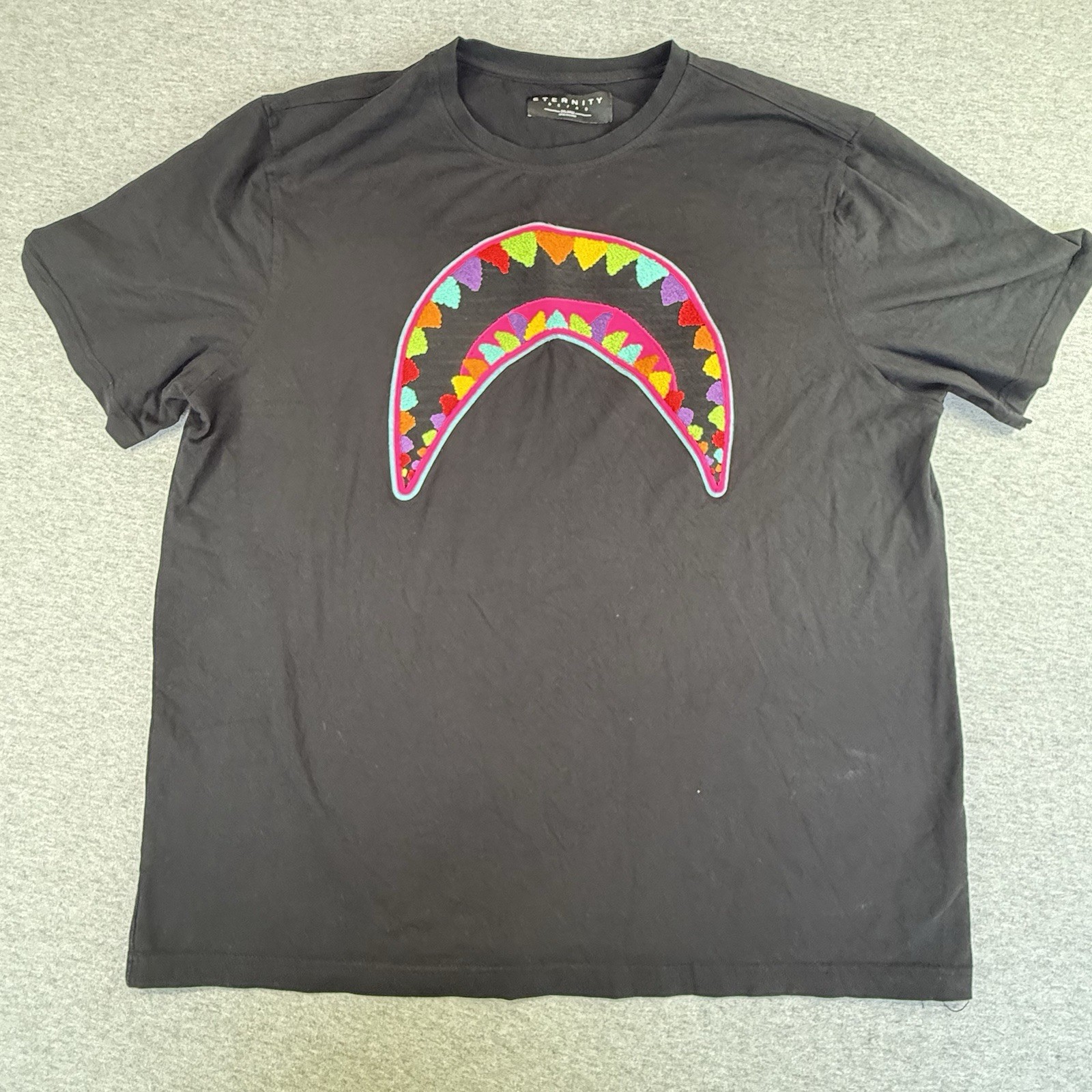 ETERNITY BC/AD BAPE Shark Mouth Embroidered Mouth T-Shirt Black 2XL