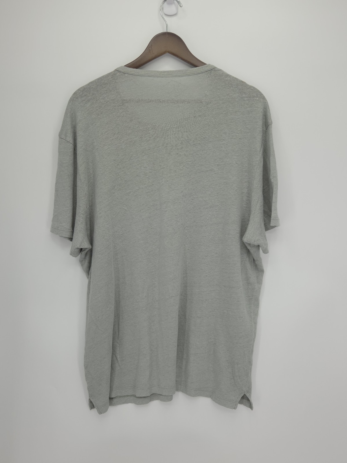 New Alex Crane Mens 100% Linen T Shirt Short Sleeve Crewneck Sage Green Size XL gallery