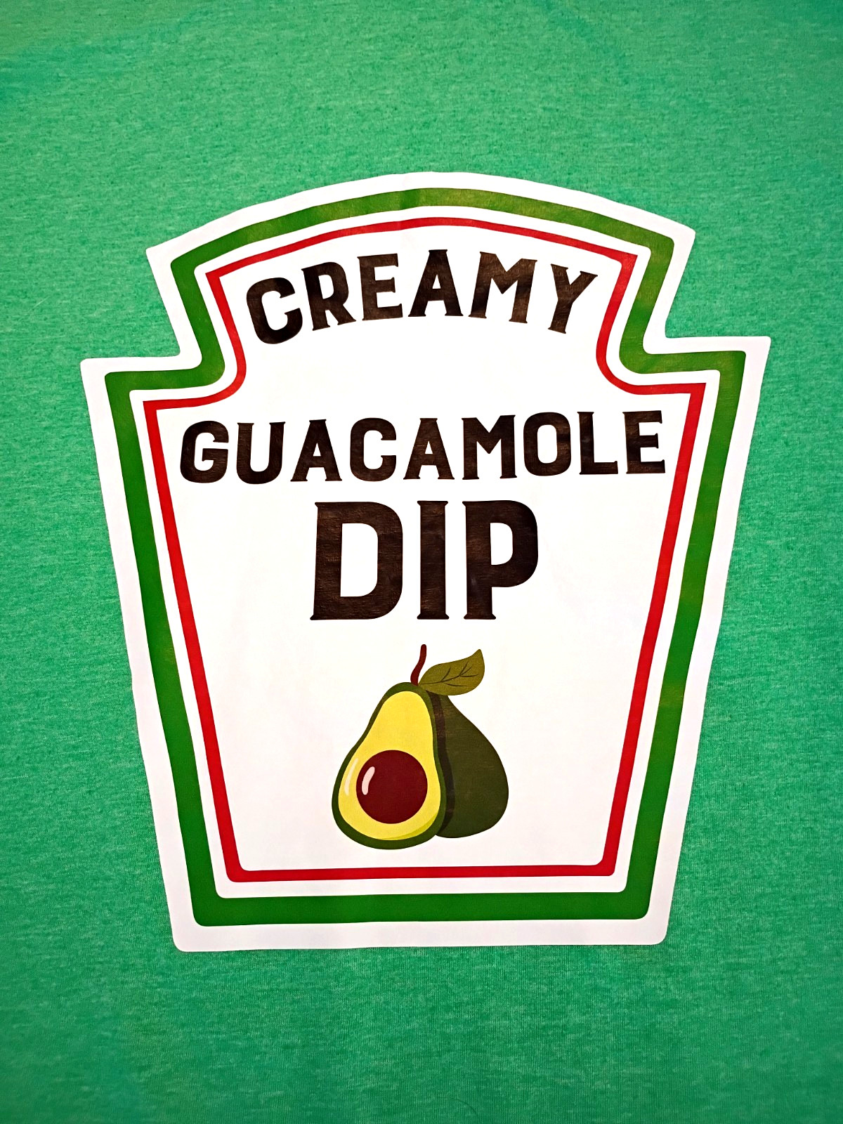 Creamy Guacamole Dip Mens Avocado T-Shirt 2XL Poly/Cotton Blend Gildan Green gallery