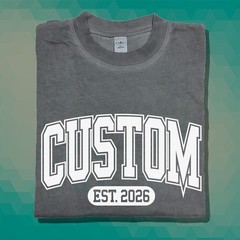Custom Varsity Font Shirt College Text Gift For favorite University Brand Tee