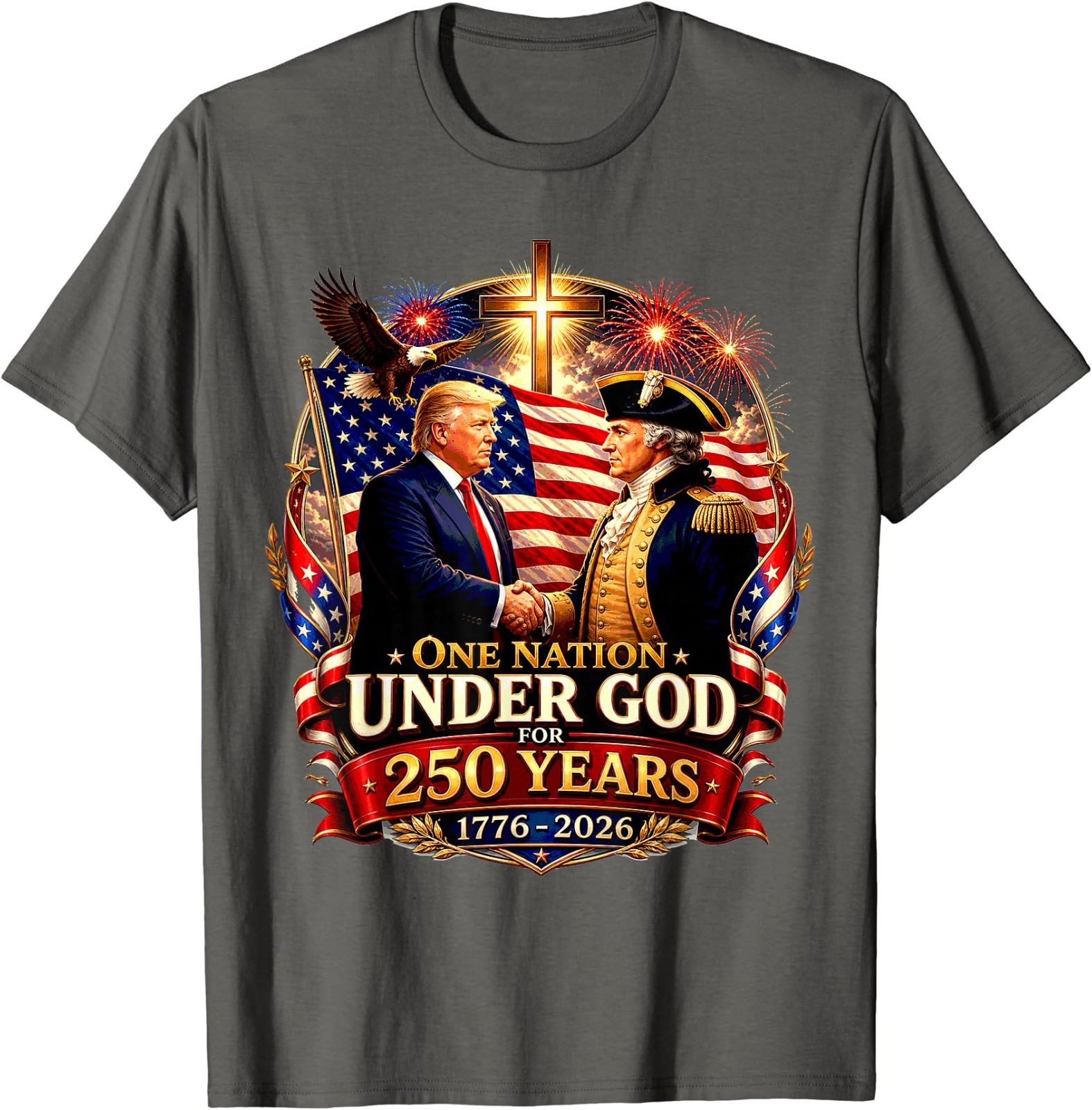250 Years America Anniversary 250th Trump Washington T-Shirt gallery