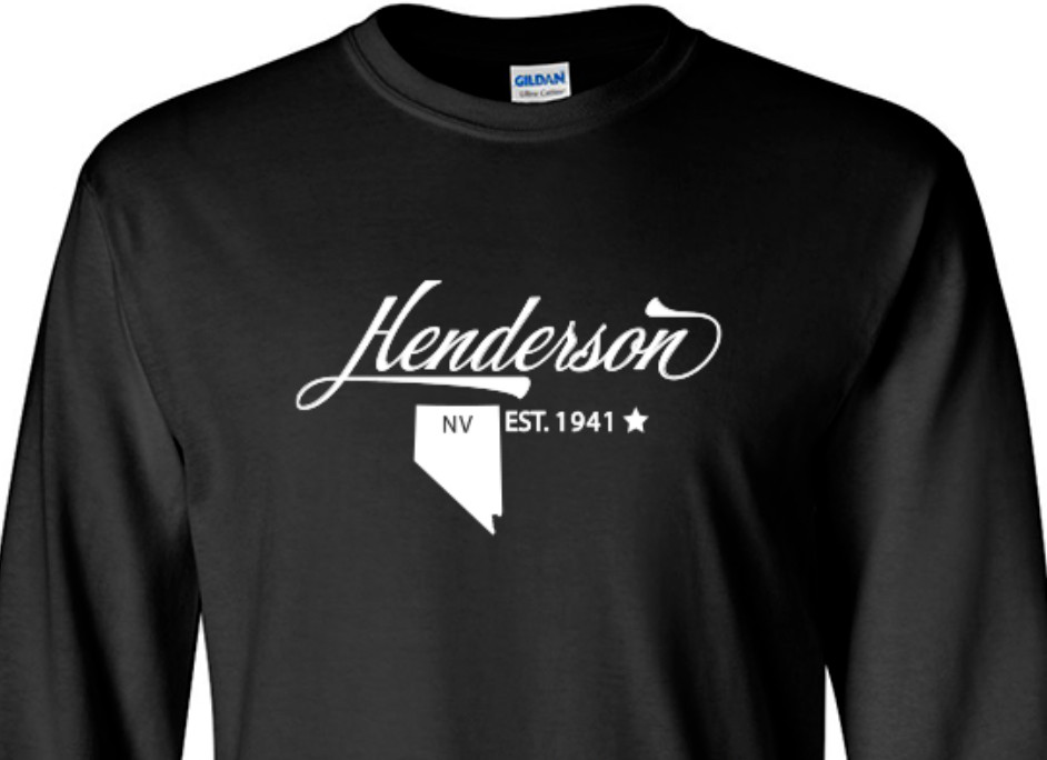 Henderson Nevada State T-Shirt Long Sleeve Graphic Tee Unisex apparel Text logo gallery