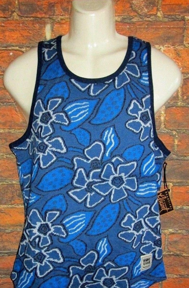 MENS BEAUTIFUL GIANT TROPICAL FLORAL TANK TOP T-SHIRT SIZE M